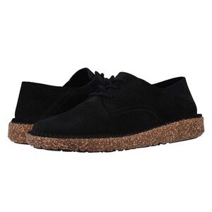 Birkenstock Gary Suede Leather Unisex Shoes, Black, size 8